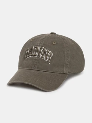 GANNI czapka z daszkiem bawełniana