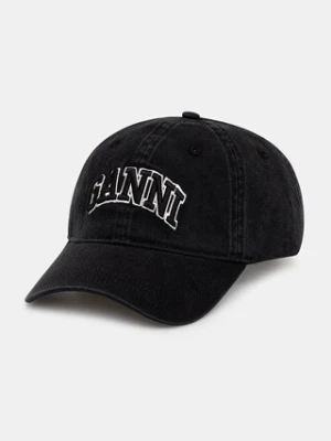 GANNI czapka z daszkiem bawełniana