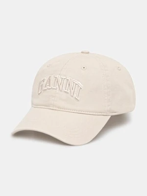 GANNI czapka z daszkiem bawełniana