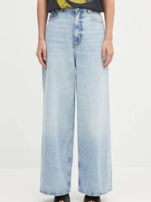 GANNI jeansy Soft Rigid Denim Baggy damskie high waist J1743