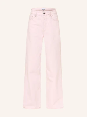 Ganni Jeansy Straight Izey rosa 868 Chalk Pink