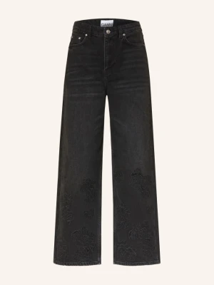 Ganni Jeansy Wide Leg Lari schwarz 055 BLACK WASHED