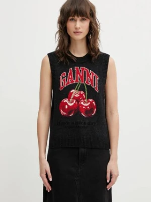 GANNI kamizelka z dodatkiem wełny
