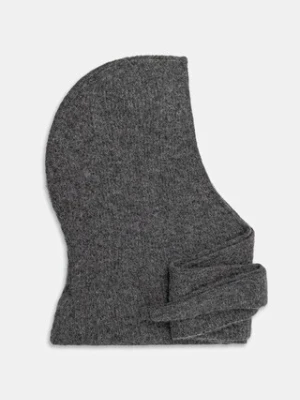 GANNI kaptur z dodatkiem wełny Soft Wool Balaclava kolor szary A6475