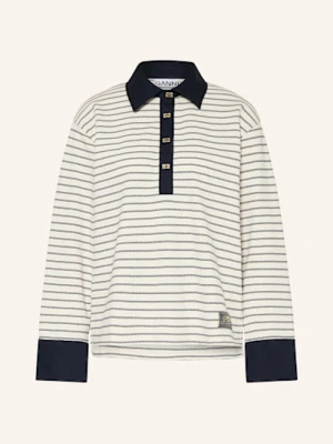 Ganni Koszulka Polo Z Piki weiss