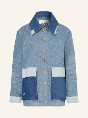 Ganni Kurtka Dżinsowa blau 567 MID BLUE VINTAGE