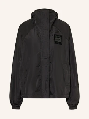 Ganni Kurtka Fly schwarz