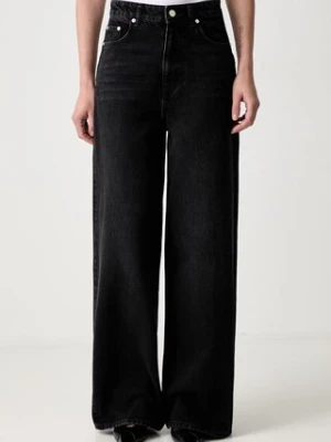 GANNI Lari jeansy wide leg damskie