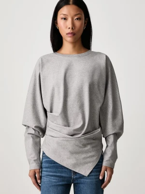 GANNI longsleeve damski bawełniany z elastanem