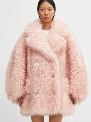 GANNI płaszcz Long Pile Alternative Fur Midi