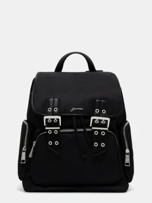 GANNI plecak Bucky Backpack Nylon damski kolor czarny duży gładki A6526