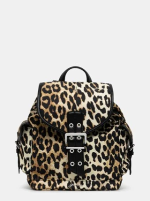 GANNI plecak Bucky Backpack Small Nylon Print damski kolor brązowy mały wzorzysty A6617