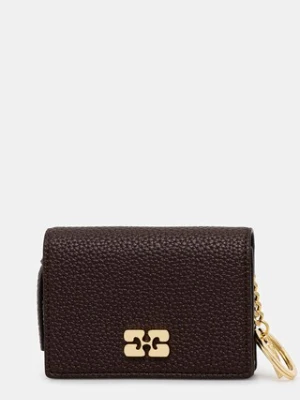 GANNI portfel Card Holder With Flap Grained