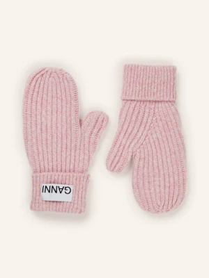 Ganni Rękawiczki rosa