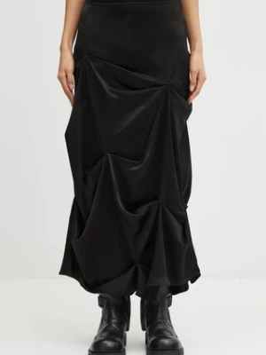 GANNI spódnica Fluid Satin Jacquard Tuck Detail Long