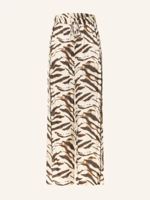 Ganni Spodnie Typu Marlena Z Satyny beige