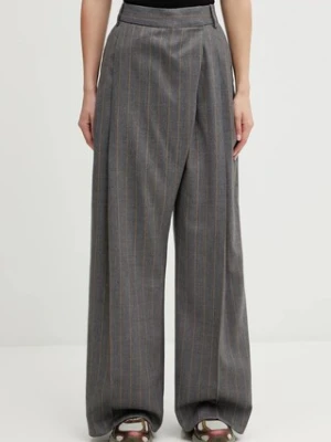 GANNI spodnie z dodatkiem wełny