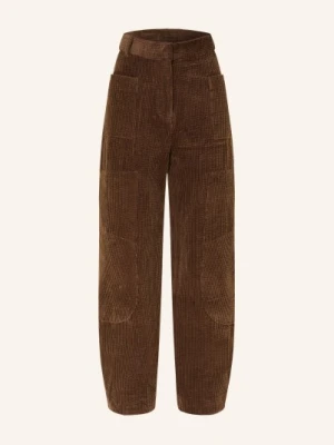 Ganni Spodnie Z Sztruksu braun