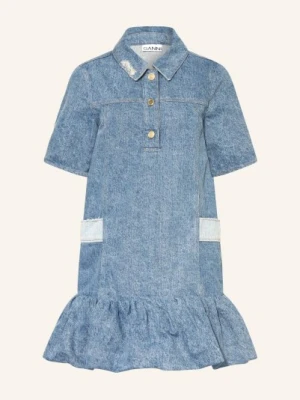 Ganni Sukienka Dżinsowa blau