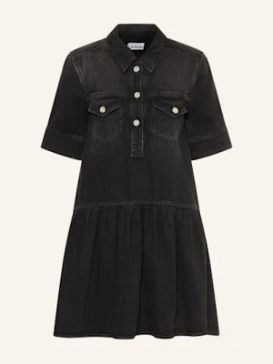 Ganni Sukienka Jeansowa schwarz