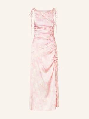 Ganni Sukienka Satynowa pink
