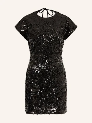 Ganni Sukienka Z Cekinami I Wycięciem schwarz