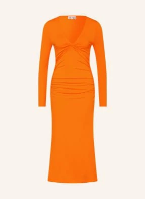 Ganni Sukienka Z Dżerseju orange