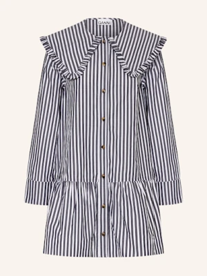 Ganni Sukienka Z Falbankowym Obszyciem schwarz