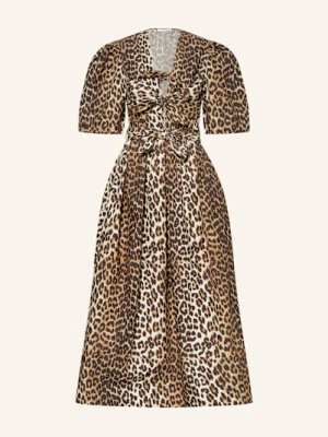 Ganni Sukienka Z Wycięciami braun