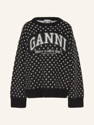 Ganni Sweter Oversize Z Alpaki schwarz