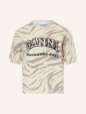 Ganni Sweter Z Dzianiny beige