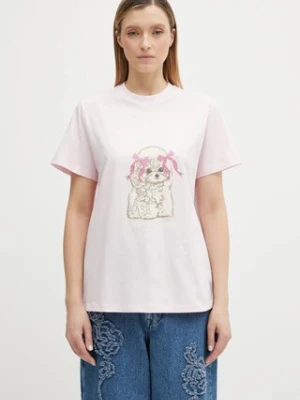 GANNI t-shirt bawełniany