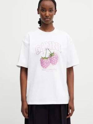 GANNI T-shirt bawełniany damski