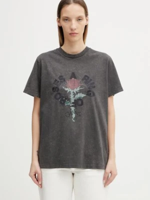 GANNI T-shirt bawełniany damski