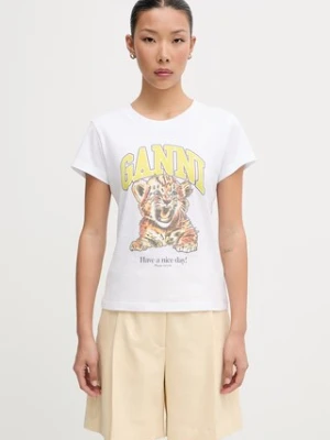 GANNI T-shirt bawełniany damski