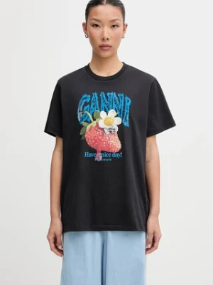 GANNI T-shirt bawełniany damski
