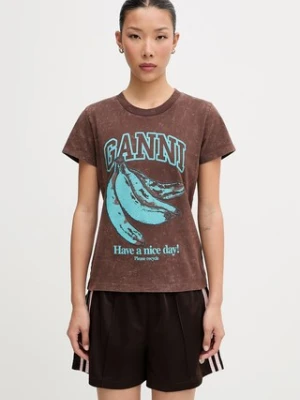 GANNI T-shirt bawełniany damski
