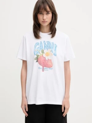 GANNI T-shirt bawełniany damski