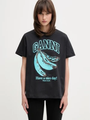GANNI T-shirt bawełniany damski