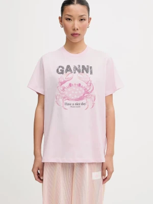 GANNI T-shirt bawełniany damski