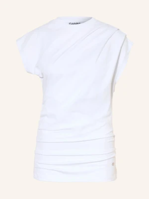 Ganni T-Shirt weiss BIAŁY