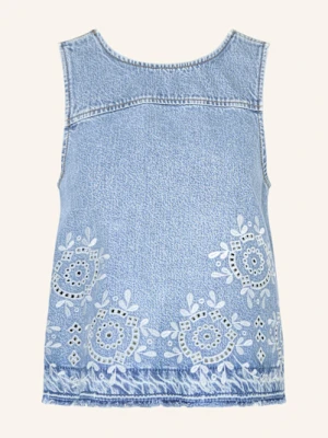 Ganni Top Jeansowy beige