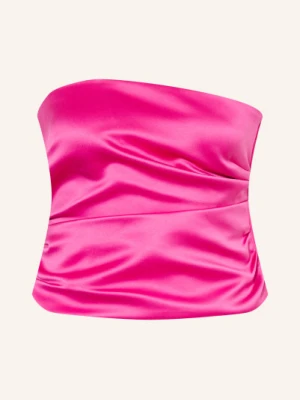 Ganni Top Z Odkrytymi Ramionami Z Satyny pink