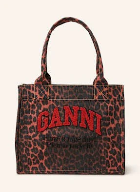 Ganni Torba Shopper Easy Large rot