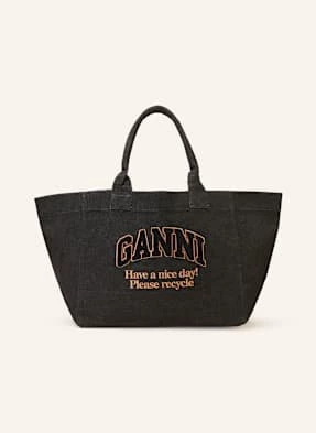 Ganni Torba Shopper schwarz