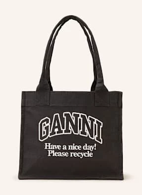 Ganni Torba Shopper schwarz