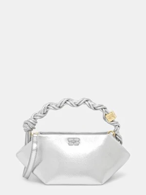 GANNI torebka Bou Bag Mini Metallic kolor srebrny A6595