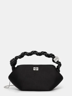 GANNI torebka Bou Bag Mini Soir Satin kolor czarny A6340