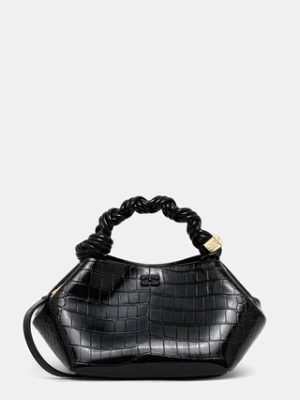 GANNI torebka Bou Bag Small Patent Croco kolor czarny A6083