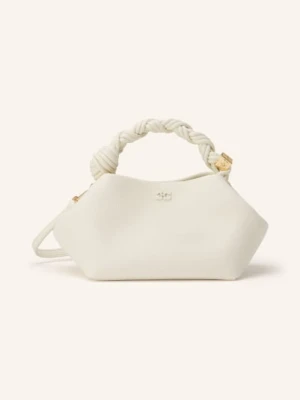 Ganni Torebka Bou Small Grained weiss